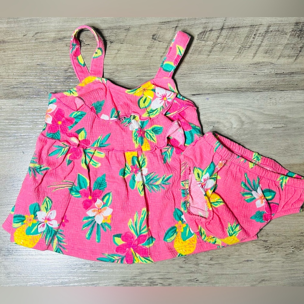 Carter's Pink Tropical Baby Dress